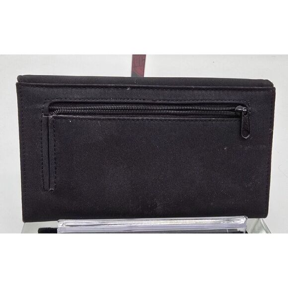 Ohio State Buckeyes Womens Black Wallet With Logo Embroidery & Zippered Pocket - Picture 2 of 3